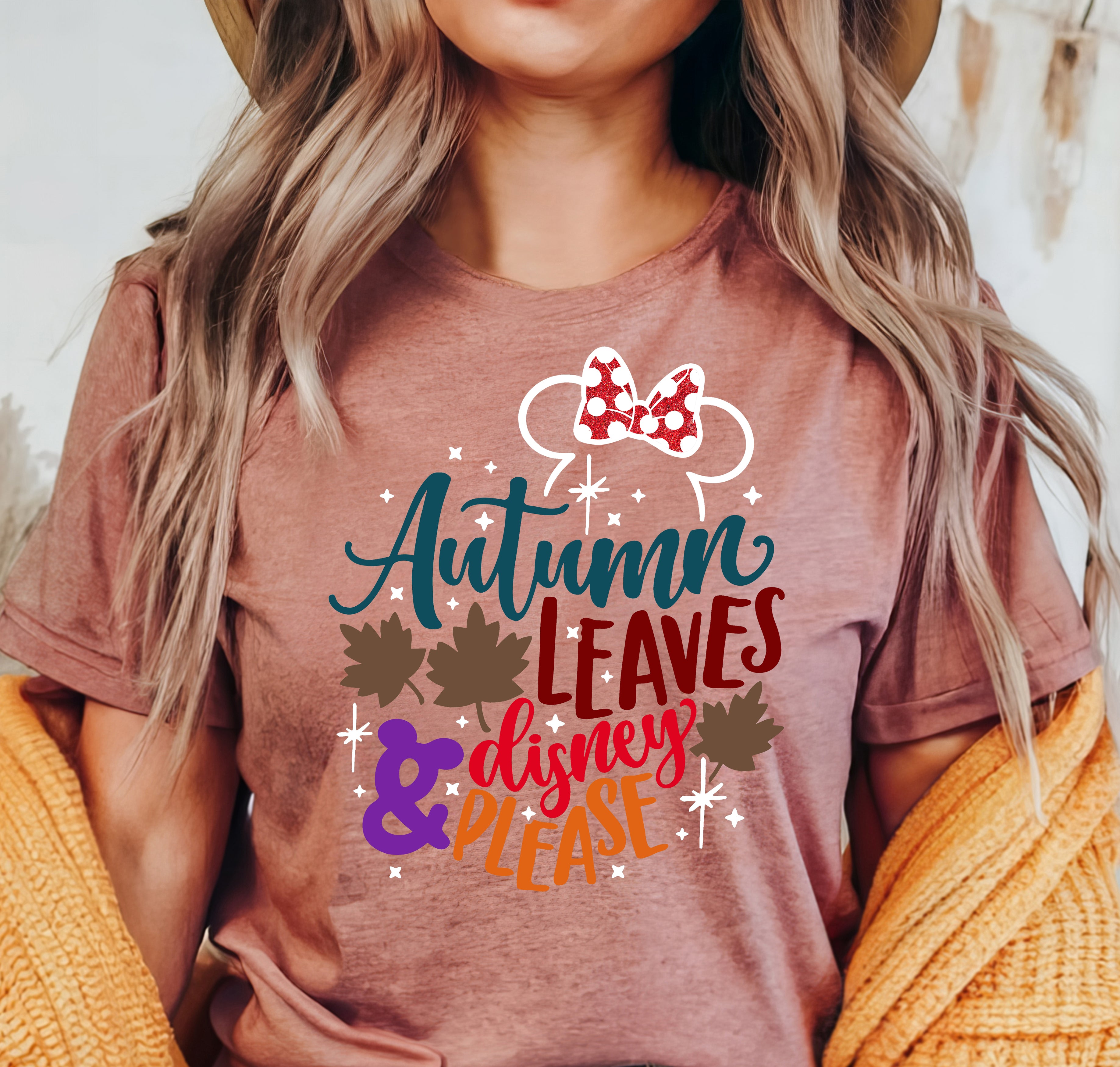 Autumn Leaves & Disney Please Family T-Shirts