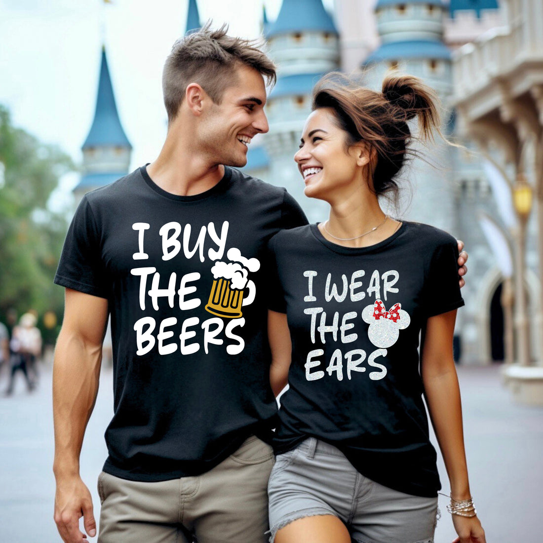 Beers & Ears Disney Couples T-Shirts