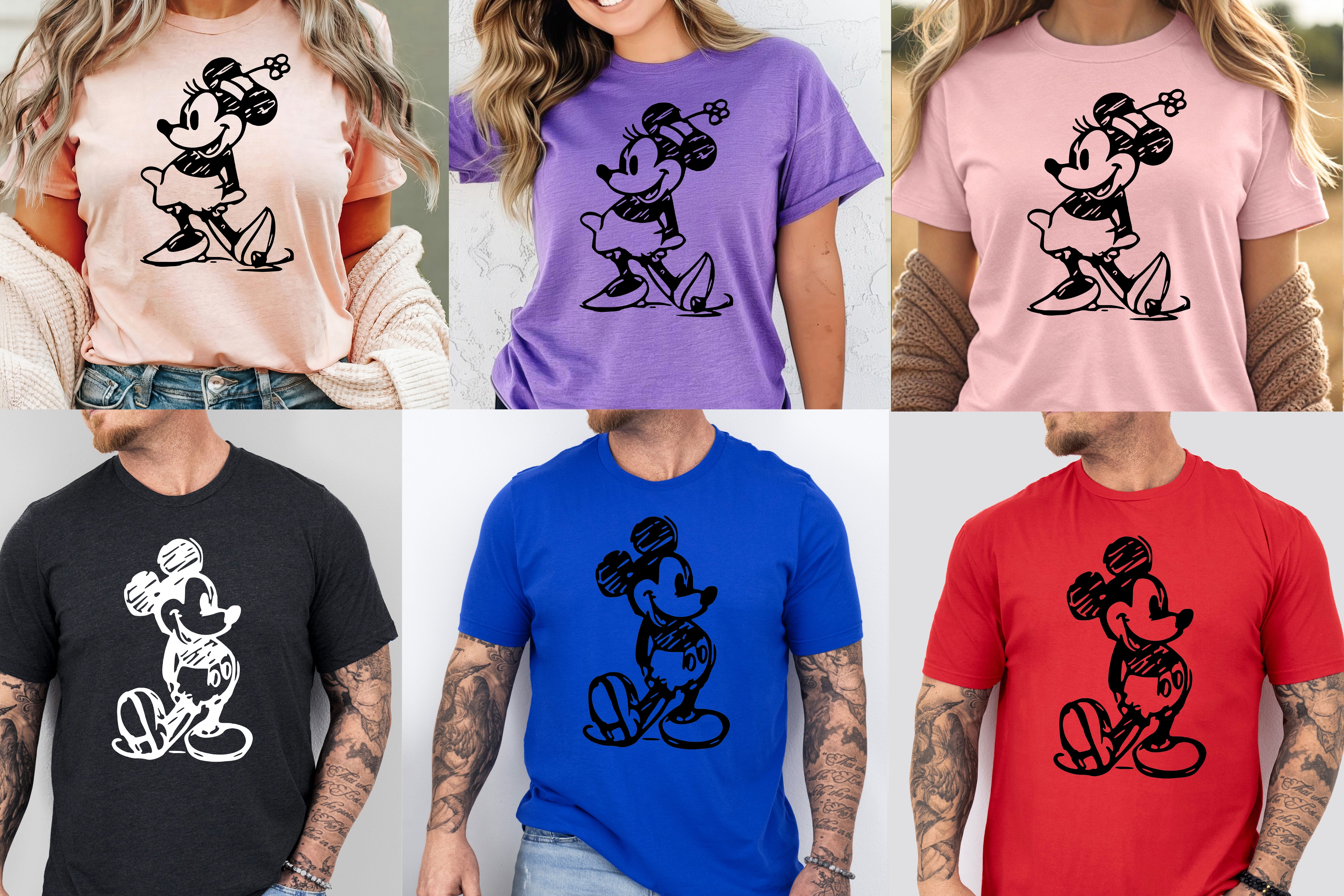 Mickey & Minnie Silhouette T-Shirt