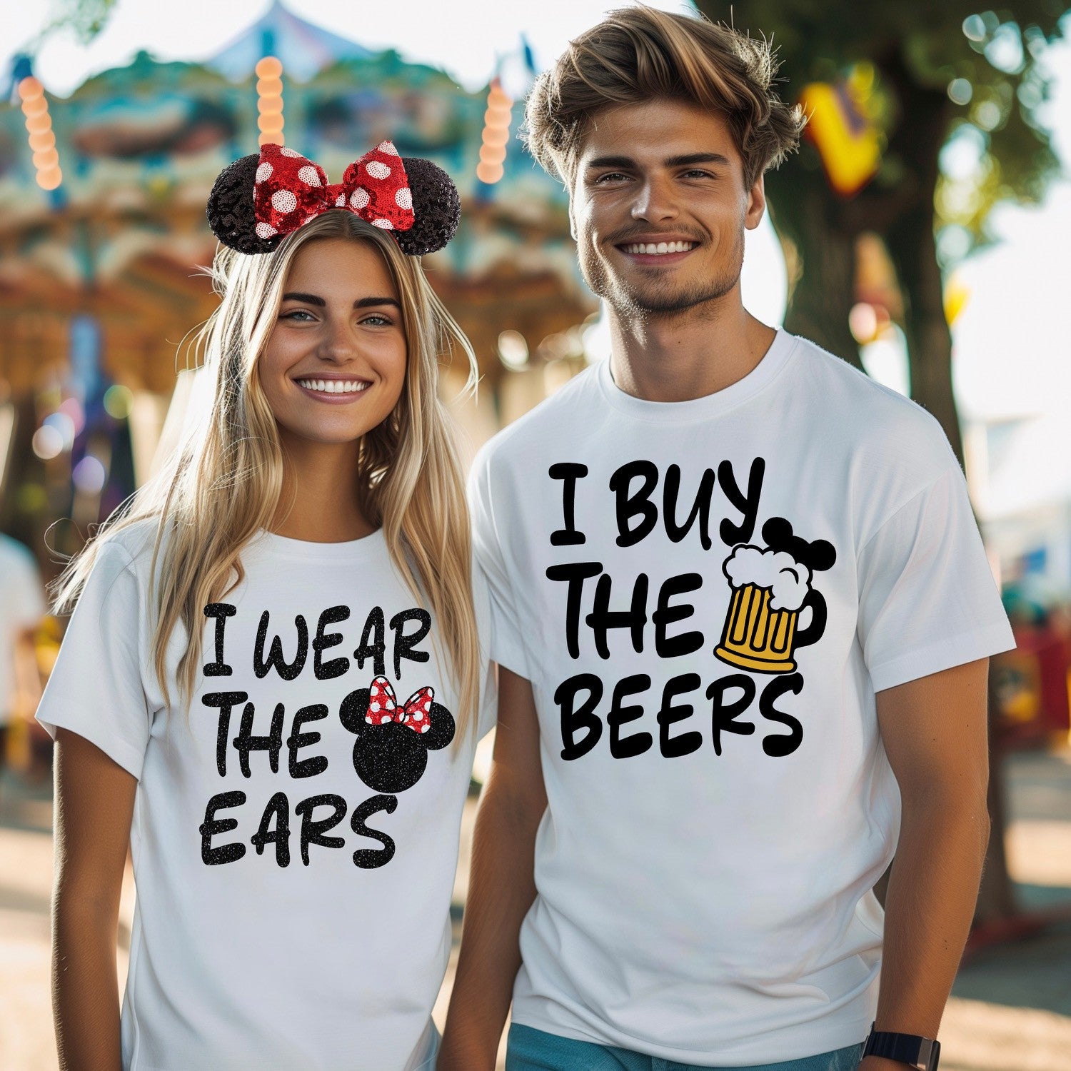 Beers & Ears Disney Couples T-Shirts